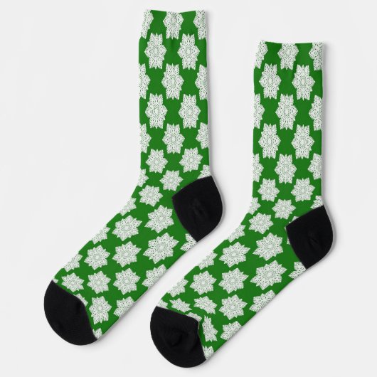 Schneeflockenmuster Socken (Linkes Detail)