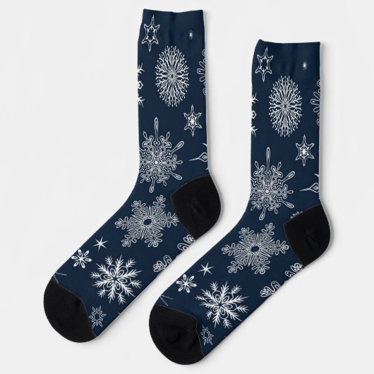 Schneeflockenmuster Socken (Linkes Detail)