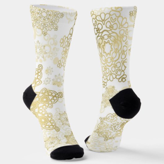 Schneeflockenmuster Socken (Gewinkelt)