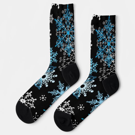 Schneeflockenmuster Socken (Linkes Detail)