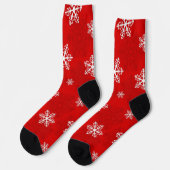 Schneeflockenmuster Socken (Linkes Detail)