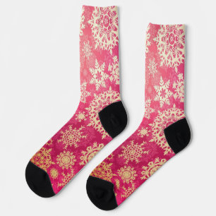 Schneeflockenmuster Socken