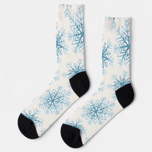 Schneeflockenmuster Socken (Linkes Detail)
