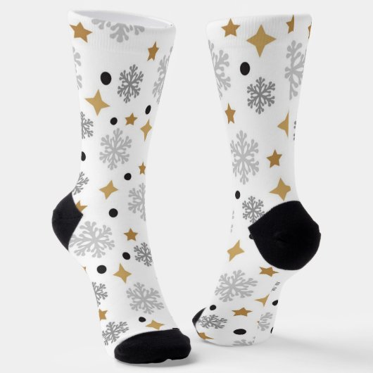 Schneeflockenmuster Socken (Gewinkelt)