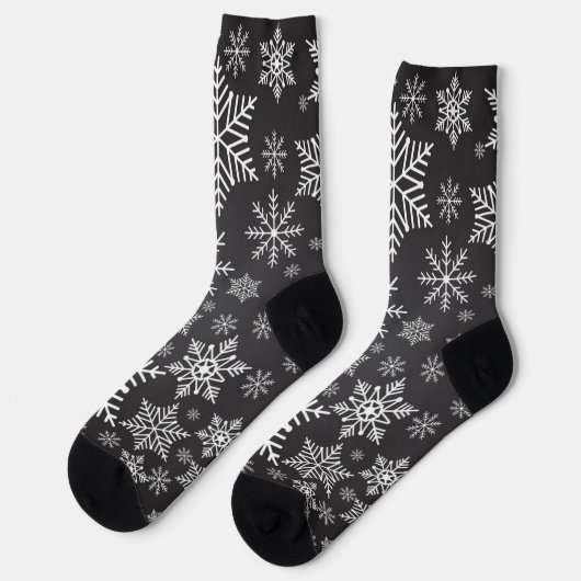 Schneeflockenmuster Socken (Linkes Detail)