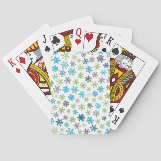 Schneeflockenmuster Spielkarten (Rückseite)
