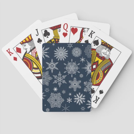 Schneeflockenmuster Spielkarten (Rückseite)