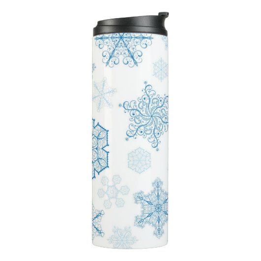 Schneeflockenmuster Thermosbecher (Nach links gedreht)