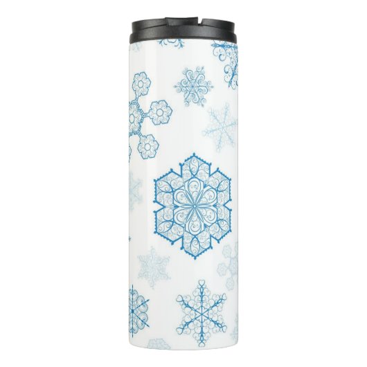 Schneeflockenmuster Thermosbecher (Rückseite)