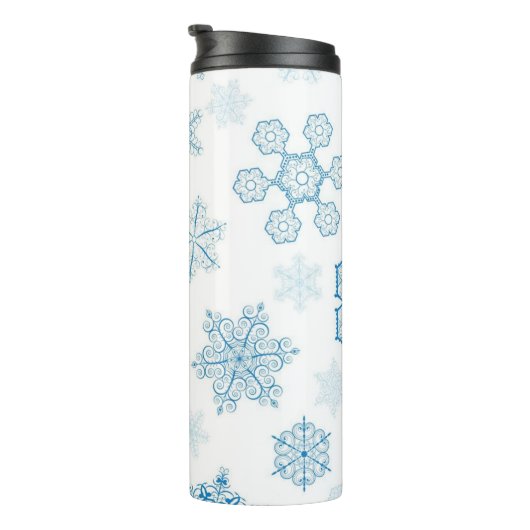 Schneeflockenmuster Thermosbecher (Nach rechts gedreht)