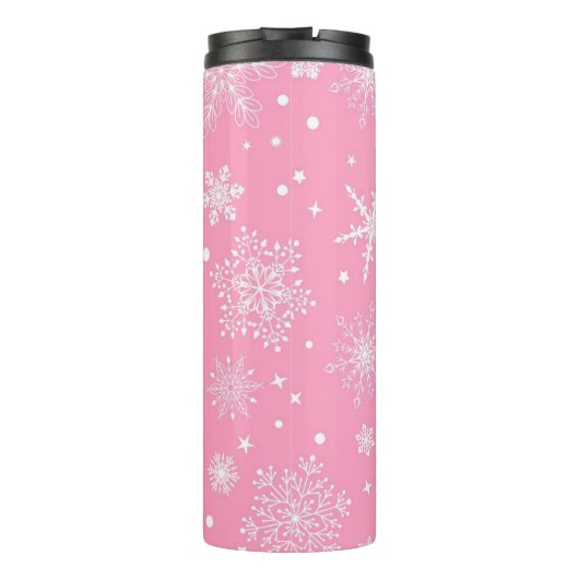 Schneeflockenmuster Thermosbecher (Rückseite)