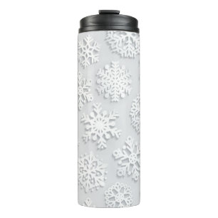 Schneeflockenmuster Thermosbecher