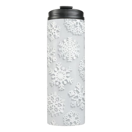 Schneeflockenmuster Thermosbecher (Vorderseite)