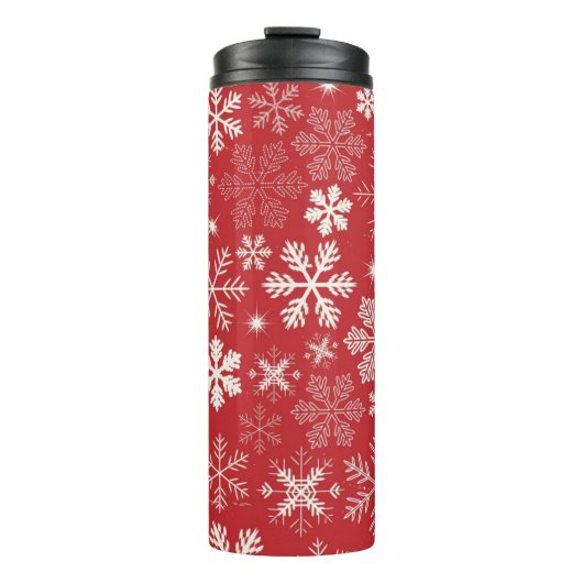 Schneeflockenmuster Thermosbecher (Vorderseite)