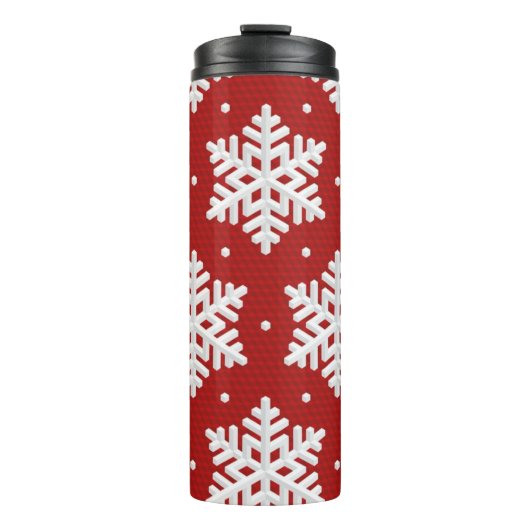 Schneeflockenmuster Thermosbecher (Vorderseite)