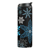 Schneeflockenmuster Thermosbecher (Nach links gedreht)
