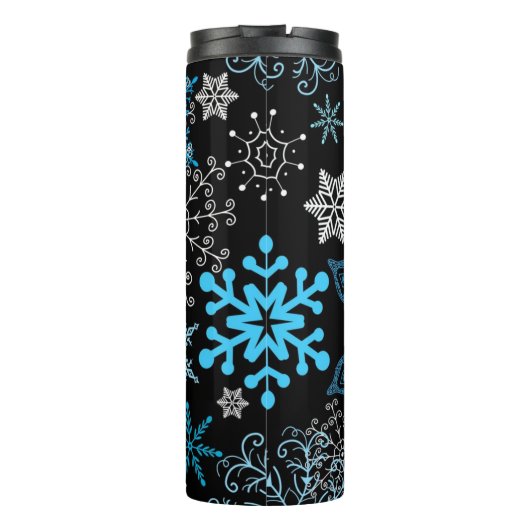 Schneeflockenmuster Thermosbecher (Rückseite)