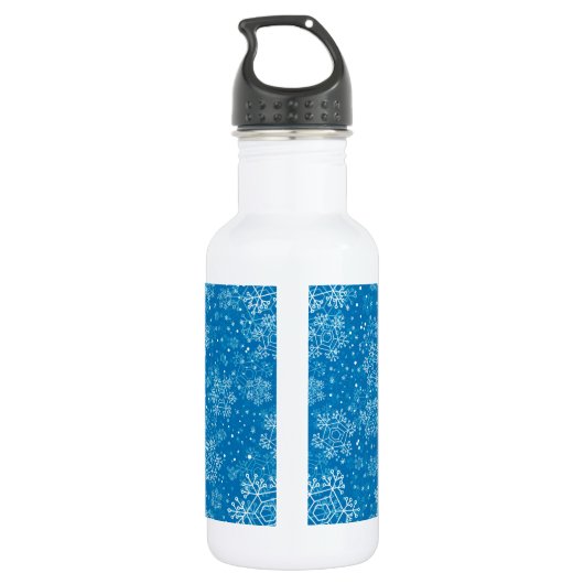 Schneeflockenmuster Trinkflasche (Rückseite)