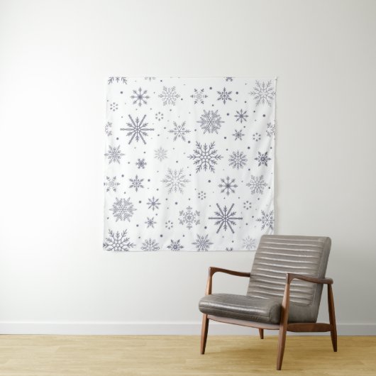 Schneeflockenmuster Wandteppich (Beispiel (Horizontal))