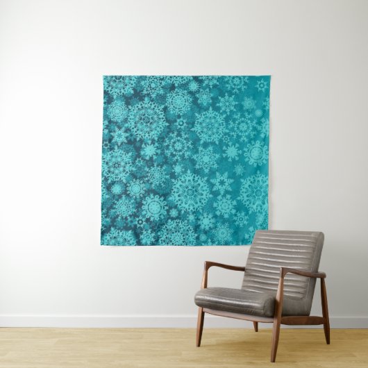 Schneeflockenmuster Wandteppich (Beispiel (Horizontal))