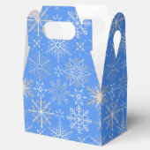 Schneeflockenmuster Weiß. Light Blue BG Geschenkschachtel (Geöffnet)
