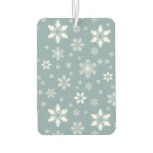 Schneeflockenmuster, weiße Schneeflocken, Schnee,  Autolufterfrischer (Rückseite)