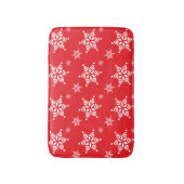 Schneeflockenmuster, weiße Schneeflocken, Schnee,  Badematte (Vorderseite Vertikal)