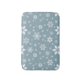 Schneeflockenmuster, weiße Schneeflocken, Schnee, Badematte (Vorderseite Vertikal)