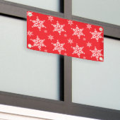 Schneeflockenmuster, weiße Schneeflocken, Schnee, Banner (Äußeres Gebäude)