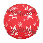 Schneeflockenmuster, weiße Schneeflocken, Schnee,  Baseball (Rückseite)