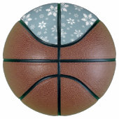 Schneeflockenmuster, weiße Schneeflocken, Schnee,  Basketball (Rechts)