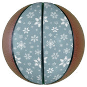 Schneeflockenmuster, weiße Schneeflocken, Schnee,  Basketball (Vertikal)
