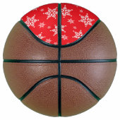 Schneeflockenmuster, weiße Schneeflocken, Schnee,  Basketball (Rechts)