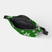 Schneeflockenmuster, weiße Schneeflocken, Schnee, Bauchtasche (Offen)