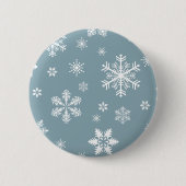 Schneeflockenmuster, weiße Schneeflocken, Schnee,  Button (Vorderseite)