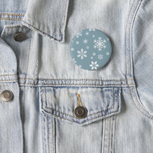 Schneeflockenmuster, weiße Schneeflocken, Schnee,  Button (Beispiel)