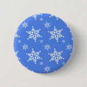 Schneeflockenmuster, weiße Schneeflocken, Schnee,  Button (Vorderseite)
