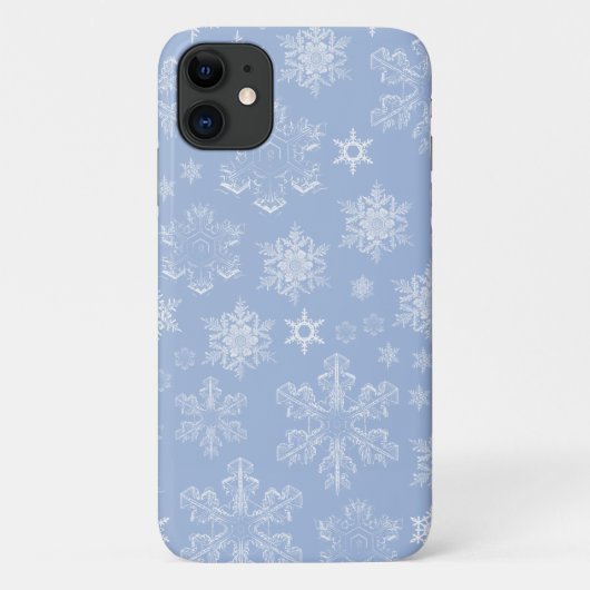 Schneeflockenmuster, weiße Schneeflocken, Schnee, Case-Mate iPhone Hülle (Rückseite)