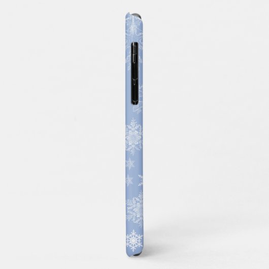 Schneeflockenmuster, weiße Schneeflocken, Schnee,  Case-Mate iPhone Hülle (Hinten/Links)
