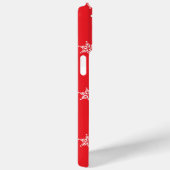 Schneeflockenmuster, weiße Schneeflocken, Schnee, Case-Mate iPhone Hülle (Rückseite / Rechts)