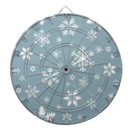 Schneeflockenmuster, weiße Schneeflocken, Schnee,  Dartscheibe