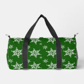 Schneeflockenmuster, weiße Schneeflocken, Schnee, Duffle Bag (Vorderseite)