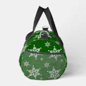 Schneeflockenmuster, weiße Schneeflocken, Schnee, Duffle Bag (Rechts)