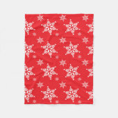 Schneeflockenmuster, weiße Schneeflocken, Schnee,  Fleecedecke (Vorderseite)