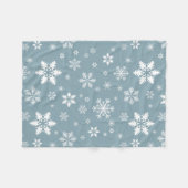 Schneeflockenmuster, weiße Schneeflocken, Schnee, Fleecedecke (Vorderseite (Horizontal))
