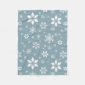 Schneeflockenmuster, weiße Schneeflocken, Schnee, Fleecedecke (Vorderseite)