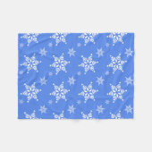 Schneeflockenmuster, weiße Schneeflocken, Schnee,  Fleecedecke (Vorderseite (Horizontal))