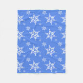 Schneeflockenmuster, weiße Schneeflocken, Schnee,  Fleecedecke (Vorderseite)
