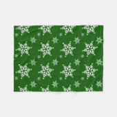 Schneeflockenmuster, weiße Schneeflocken, Schnee,  Fleecedecke (Vorderseite (Horizontal))