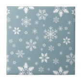 Schneeflockenmuster, weiße Schneeflocken, Schnee, Fliese (Vorderseite)